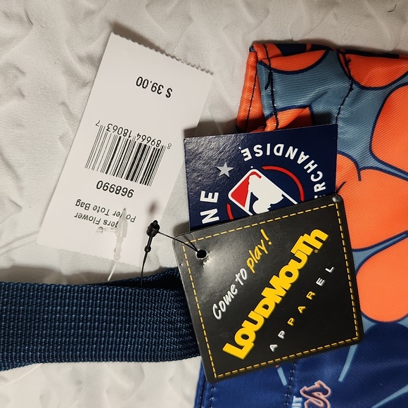 Loudmouth Cooperstown Collection Detroit Tigers Flower Power Retro Tote Bag NWT - Picture 3 of 15